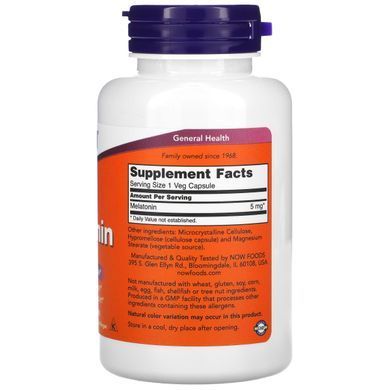 Melatonin Now Foods 5 mg 180 capsules