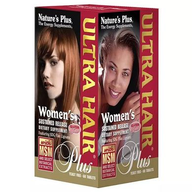 Комплекс для росту оздоровлення волосся для жінок Natures Plus (Ultra Hair) 60 таблеток