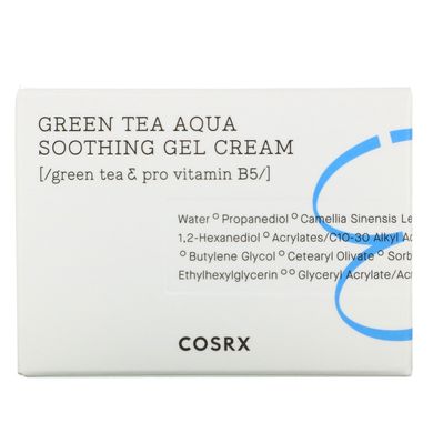 Заспокійливий гель-крем, Hydrium, Green Tea Aqua Soothing Gel Cream, Cosrx, 50 мл