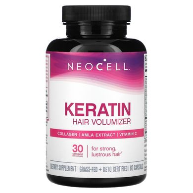 Колаген та кератин для об'єму волосся Neocell (Keratin Hair Volumizer) 60 капсул
