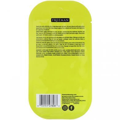 Neon Energy, Light Up, illuminating exfoliating mask, Freeman Beauty, 0.33 fl. oz. (10 ml).