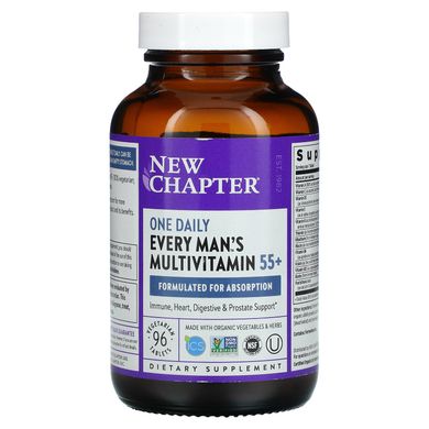 Мультивитамины для мужчин 55+ New Chapter (Man's Multi) 1 в день 96 вегетарианских таблеток купить в Киеве и Украине