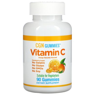 Вітамін С натуральний апельсиновий смак (Vitamin C Gummies Natural Orange Flavor Gelatin Free) 90 жувальних капсул.
