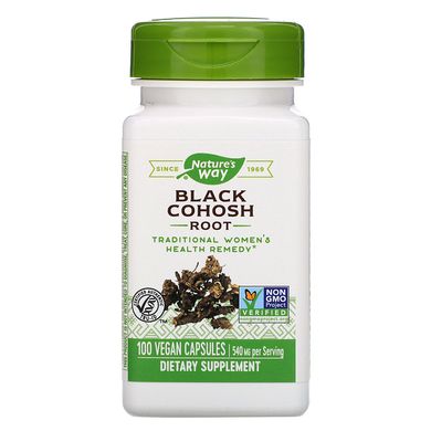 Клопогон (Циміцифуга), Black Cohosh, Nature's Way, корінь, 540 мг, 100 вегетаріанських капсул
