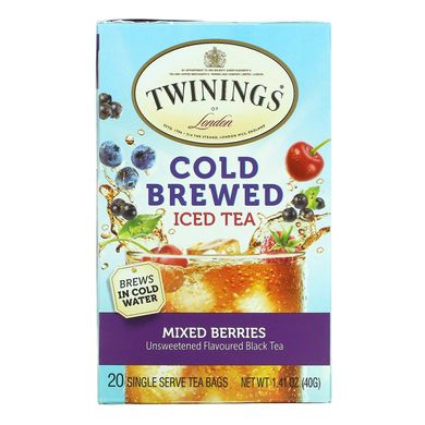 Чай чорний холодне заварювання ягоди Twinings (Cold Tea) 20 пакетиків 40 г