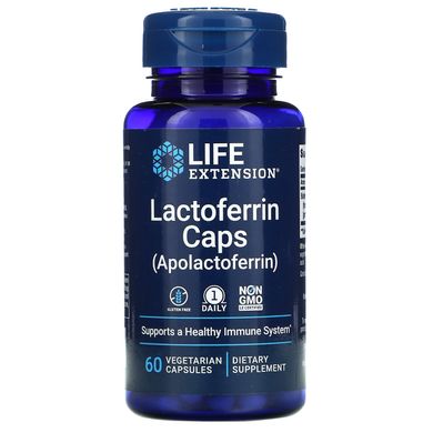 Лактоферин, Lactoferrin, Life Extension, 60 капсул