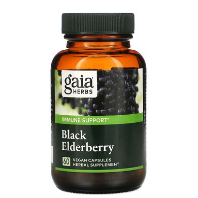 Черная бузина Gaia Herbs (Black Elderberry) 60 капсул купить в Киеве и Украине