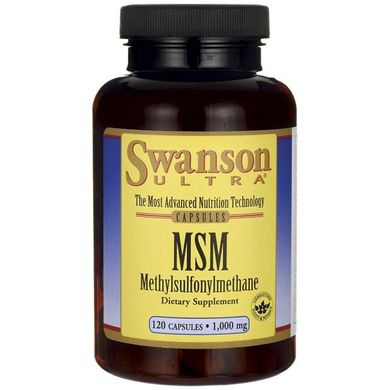 Метілсульфонілметан, MSM, Swanson, 1000 мг, 120 капсул
