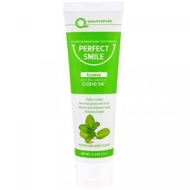Відбілююча зубна паста з фтором і коензимом Q10-SR, Perfect Smile, 4,2 унції (119 г)
