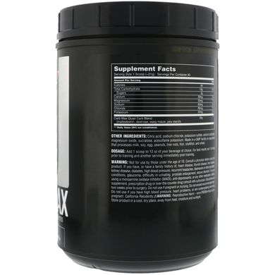 Carb Max, відновлюючий глікоген і електроліти, без ароматизаторів, Universal Nutrition, 1,39 фунта (632 г)