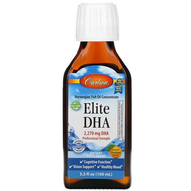 ДГК Carlson Labs (Elite DHA) 2270 мг 100 мл з апельсиновим смаком