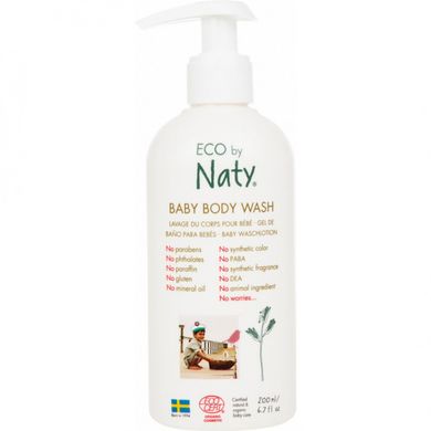 Органічний дитячий гель для тіла ECO BY NATY Baby Body Wash EcoCert 200 мл