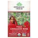 Tea with basil, caffeine-free, cinnamon rose