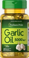 Чесночное масло, Garlic Oil, Puritan's Pride, 5000 мг, 100 капсул купить в Киеве и Украине