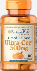 Витамин С, Ultra Cee® Time Release, Puritan's Pride, 500 мг, 100 капсул купить в Киеве и Украине