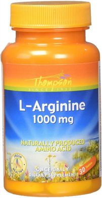 Аргинин Thompson (L-Arginine) 1000 мг 30 таблеток купить в Киеве и Украине