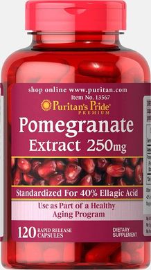 Экстракт граната, Pomegranate Extract, Puritan's Pride, 250 мг, 120 капсул купить в Киеве и Украине