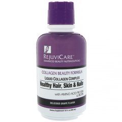 Collagen Beauty Formula, рідкий колагеновий комплекс, здорове волосся, шкіра і нігті, Rejuvicare, 480 мл