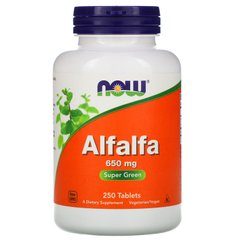 Люцерна Now Foods (Alfalfa) 650 мг 250 таблеток купить в Киеве и Украине