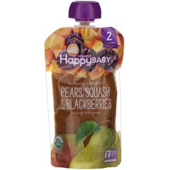 Дитяче пюре з груші гарбуза ожини Happy Family Organics (Inc. Happy Baby Stage 2 6 + Months) 113 г