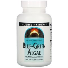 Синьо-зелені водорості, Blue-Green Algae, Source Naturals, 200 таблеток