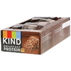 Протеин для завтрака, темный шоколад, какао, KIND Bars, 8 упаковок по 2 батончика, по 1,76 унции (50 г) каждый купить в Киеве и Украине