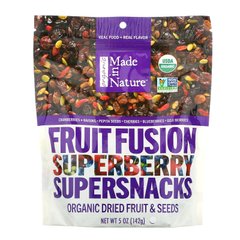 Органический фруктовый Fusion Superberry Blast Supersnacks, Made in Nature, 5 унций (142 г) купить в Киеве и Украине