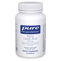 Альфа-ліпоєва кислота Pure Encapsulations (Alpha Lipoic Acid) 600 мг 60 капсул