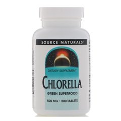 Хлорелла Source Naturals (Chlorella) 500 мг 200 таблеток купить в Киеве и Украине