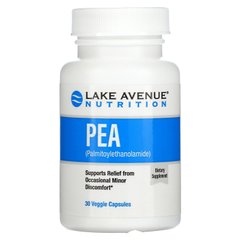ПЕА (пальмітоілетаноламід), PEA (Palmitoylethanolamide), Lake Avenue Nutrition, 600 мг, 30 вегетаріанських капсул