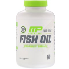 Essentials, риб'ячий жир, MusclePharm, 180 м'яких таблеток