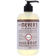 Мыло для рук, Hand Soap, Лавандовый аромат, Mrs. Meyers Clean Day, 12,5 жидких унций (370 мл) купить в Киеве и Украине