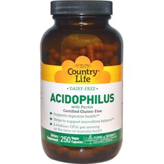 Пробіотики Country Life (Acidophilus) 250 капсул