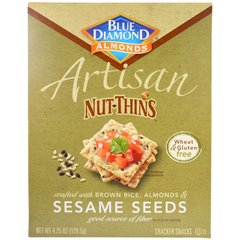 Artisan Nut-Thins, закуски-крекери з насінням кунжуту, Blue Diamond, 4,25 унції (120,5 г)