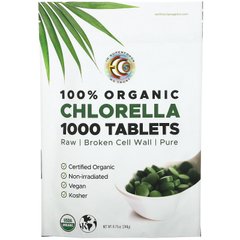 Earth Circle Organics, Таблетки зі 100% органічної хлорели, 1000 таблеток, 8,75 унції (248 г)