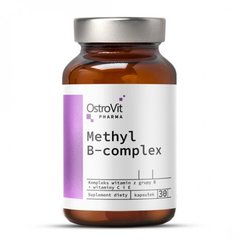 Вітаміни групи В, PHARMA METHYL B-COMPLEX, OstroVit, 30 капсул