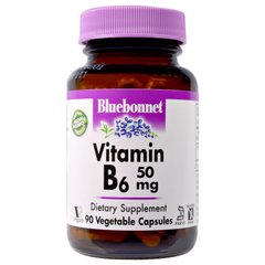 Витамин В6 пиридоксин Bluebonnet Nutrition (Vitamin B-6) 50 мг 90 капсул купить в Киеве и Украине
