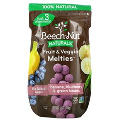 Beech-Nut, Fruit & Veggie Melties, Stage 3, банан, чорниця та зелена квасоля, 1 унція (28 г)