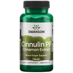 Ціннулін ПФ Екстракт кориці, Cinnulin PF Cinnamon Extract, Swanson, 150 мг, 120 капсул