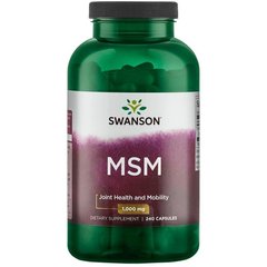 Метілсульфонілметан, MSM, Swanson, 1000 мг, 240 капсул