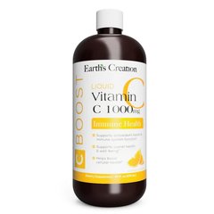 Рідкий вітамін С Earth`s Creation (Liquid Vitamin C) 1000 мг 473 мл