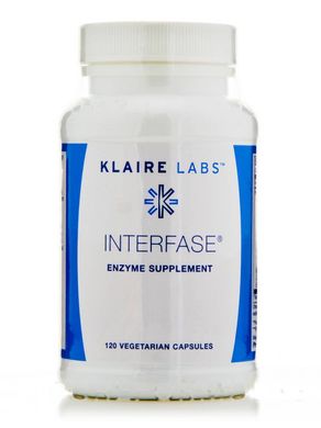 Ензими для травлення Klaire Labs (Interfase Plus) 120 вегетаріанських капсул