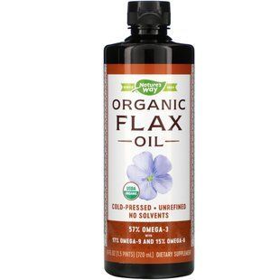 Льняное масло органик Nature's Way (Flax Oil) 710 мл купить в Киеве и Украине