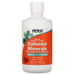 Коллоидные минералы с натуральным вкусом малины Now Foods (Colloidal Minerals) 946 мл купить в Киеве и Украине