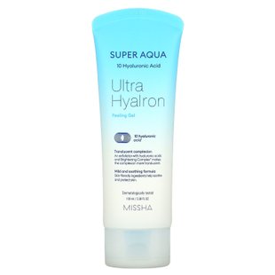 Missha, Super Aqua, Ultra Hyalron, гель-пилинг с гиалуроновой кислотой, 100 мл (3,38 жидк. Унций) купить в Киеве и Украине