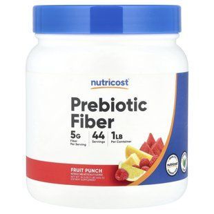 Nutricost, Prebiotic Fiber, Fruit Punch , 16.2 oz (454 g)