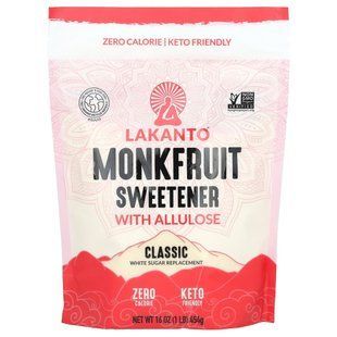 Lakanto, підсолоджувач Monkfruit з алюлозою, класичний, 454 г (16 унцій)