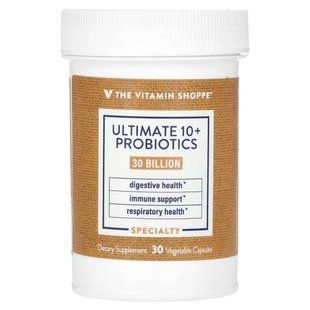 The Vitamin Shoppe, Ultimate 10+ Probiotics, 30 Billion CFU, 30 Vegetable Capsules купить в Киеве и Украине