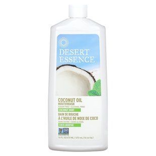Ополаскиватель для полости рта с кокосовым маслом, Кокос и мята, Desert Essence, 16 унций (480 мл) купить в Киеве и Украине