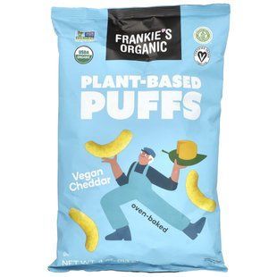 Frankie's Organic, Plant-Based Puffs, Vegan Cheddar, 4 oz (113 g) купить в Киеве и Украине